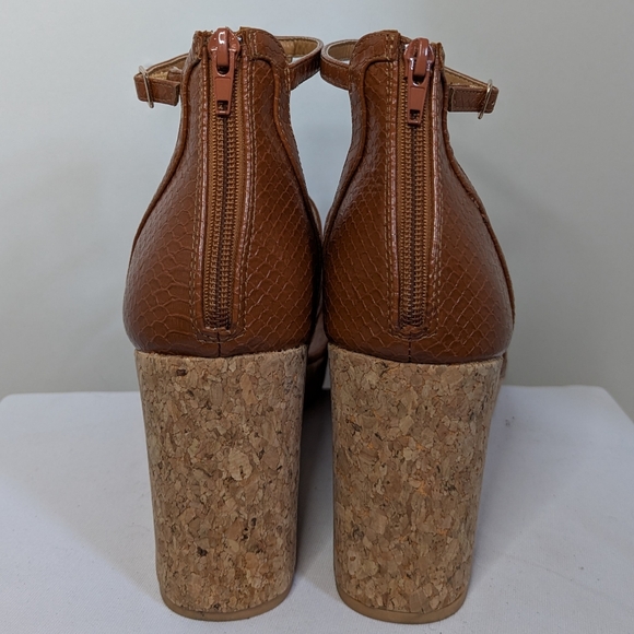4/$30 Sale Platform Python Cork Wedge Sandals size 11 - Picture 5 of 6
